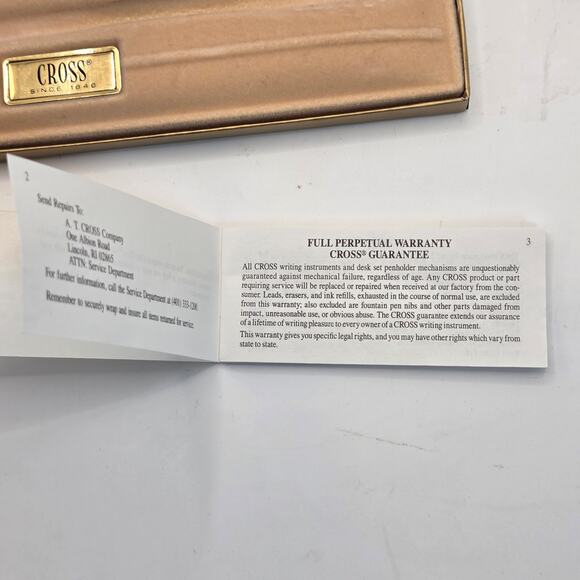 Vintage 1980s Cross Classic Century Black Ballpoint Pen w/ Box & Papers Works - Picture 5 of 7